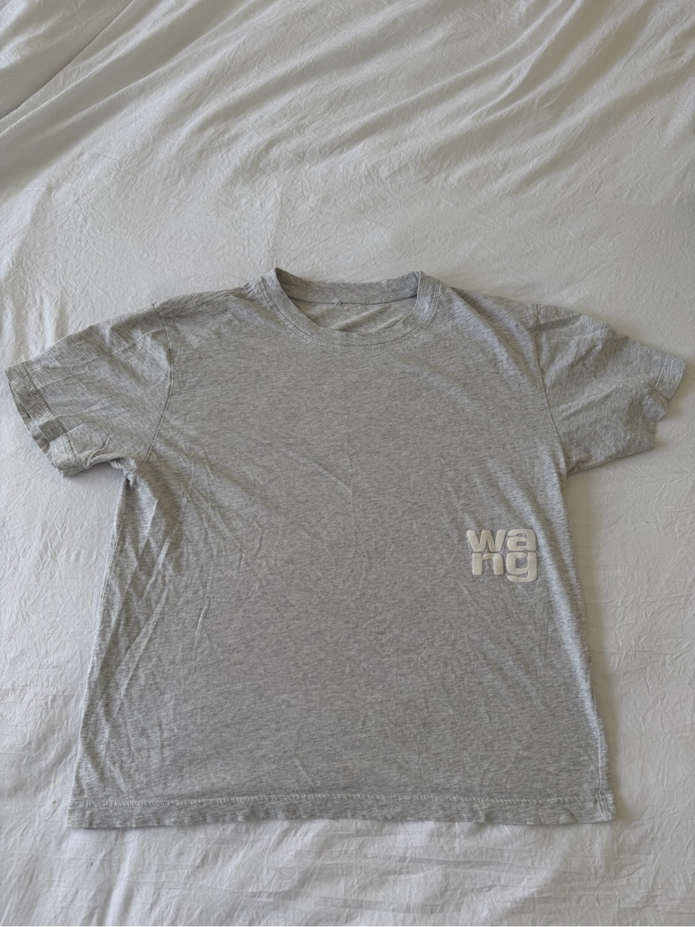 Alexander Wang Logo Grey Crewneck T-Shirt
